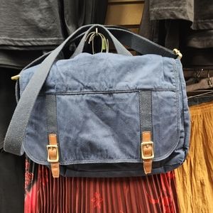 Mens Fossil Navy Blue Satchel